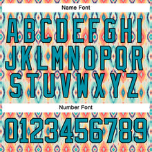 Charger l'image dans la galerie, Custom Cream Teal Orange-Black 3D Pattern Native Americans Tribal Indigenous People Hockey Lace Neck Jersey