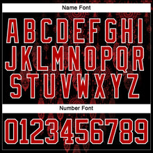 Load image into Gallery viewer, Custom Black Red-White 3D Pattern Native Americans Tribal Indigenous People Hockey Lace Neck Jersey