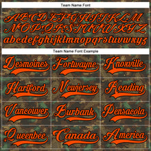 Load image into Gallery viewer, Custom Camo Orange-Black 3D Camouflage Grunge Digital Hockey Lace Neck Jersey
