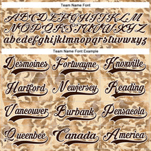 Load image into Gallery viewer, Custom Camo Brown-White 3D Camouflage Grunge Desert Hockey Lace Neck Jersey