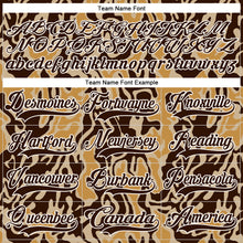 Load image into Gallery viewer, Custom Camo Brown-White 3D Camouflage Hockey Lace Neck Jersey