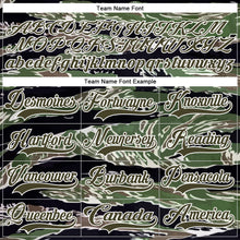 Charger l'image dans la galerie, Custom Camo Olive Black-White 3D Camouflage Hockey Lace Neck Jersey