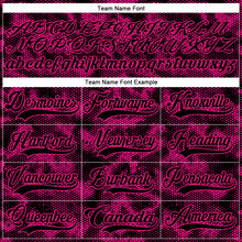 Charger l'image dans la galerie, Custom Camo Black-Hot Pink 3D Camouflage Digital Hockey Lace Neck Jersey