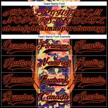 Charger l'image dans la galerie, Custom Camo Black-Orange 3D Camouflage Pixel Hockey Lace Neck Jersey