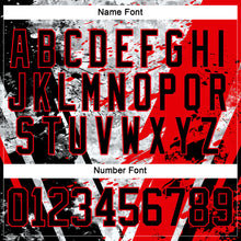 Charger l'image dans la galerie, Custom Camo Black-Fire Red 3D Camouflage Grunge Hockey Lace Neck Jersey