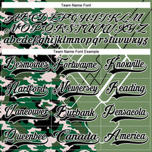 Load image into Gallery viewer, Custom Camo Black Green-White 3D Camouflage Geometric Hockey Lace Neck Jersey