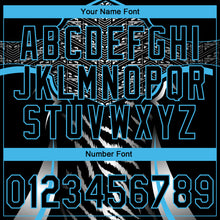 Charger l'image dans la galerie, Custom Stitched Black Sky Blue-White 3D Pattern Design E-sports Pullover Sweatshirt Hoodie