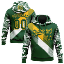 Загрузить изображение в средство просмотра галереи, Custom Stitched Green Gold-White 3D Pattern Design E-sports Pullover Sweatshirt Hoodie