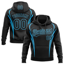 Charger l'image dans la galerie, Custom Stitched Black Sky Blue 3D Pattern Design E-sports Pullover Sweatshirt Hoodie