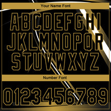 Charger l'image dans la galerie, Custom Stitched Black Old Gold-White 3D Pattern Design E-sports Pullover Sweatshirt Hoodie