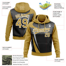 Load image into Gallery viewer, Custom Stitched Old Gold Black-White 3D Pattern Design E-sports Pullover Sweatshirt Hoodie