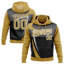 Load image into Gallery viewer, Custom Stitched Old Gold Black-White 3D Pattern Design E-sports Pullover Sweatshirt Hoodie