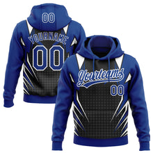 Laden Sie das Bild in den Galerie-Viewer, Custom Stitched Royal Black-White 3D Pattern Design E-sports Pullover Sweatshirt Hoodie
