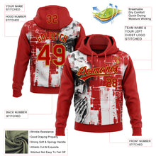 Загрузить изображение в средство просмотра галереи, Custom Stitched Red Old Gold Black-White 3D Pattern Design Religion Jesus Christ Pullover Sweatshirt Hoodie