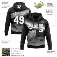 Load image into Gallery viewer, Custom Stitched Black White-Gray 3D Pattern Design Religion Praying Hands Pullover Sweatshirt Hoodie