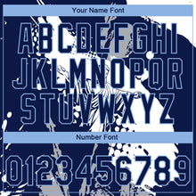 Load image into Gallery viewer, Custom Stitched Navy Light Blue-White 3D Pattern Design Religion Jesus Christ Pullover Sweatshirt Hoodie