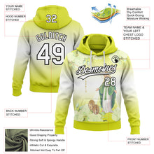 Загрузить изображение в средство просмотра галереи, Custom Stitched Neon Yellow White-Black 3D Pattern Design Religion The Virgin Mary Pullover Sweatshirt Hoodie