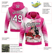 Load image into Gallery viewer, Custom Stitched Hot Pink White-Black 3D Pattern Design Religion The Virgin Mary Pullover Sweatshirt Hoodie