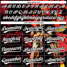 Laden Sie das Bild in den Galerie-Viewer, Custom Stitched Black White-Fire Red 3D Pattern Design Religion Praying Hands Pullover Sweatshirt Hoodie