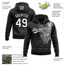 Загрузить изображение в средство просмотра галереи, Custom Stitched Black White 3D Pattern Design Viking Pullover Sweatshirt Hoodie