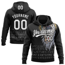 Загрузить изображение в средство просмотра галереи, Custom Stitched Black White 3D Pattern Design Viking Pullover Sweatshirt Hoodie
