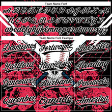 Charger l'image dans la galerie, Custom Stitched Black Neon Pink-White 3D Skull Pattern Pullover Sweatshirt Hoodie