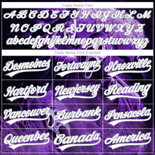 Load image into Gallery viewer, Custom Stitched Black White Purple-Gray 3D Skull Pattern Pullover Sweatshirt Hoodie