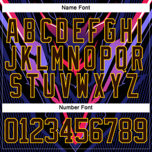 Load image into Gallery viewer, Custom Purple Brown Orange Black-Yellow 3D Pattern Cyber Mecha E-sport Hockey Jersey