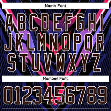 Load image into Gallery viewer, Custom Royal Brown Black Red Purple-White 3D Pattern Cyber Mecha E-sport Hockey Jersey