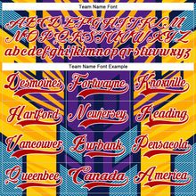 Load image into Gallery viewer, Custom Purple Red Yellow Blue-White 3D Pattern Cyber Mecha E-sport Hockey Jersey