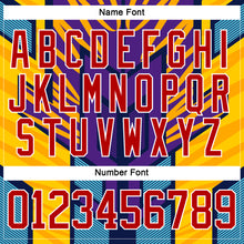 Load image into Gallery viewer, Custom Purple Red Yellow Blue-White 3D Pattern Cyber Mecha E-sport Hockey Jersey