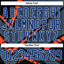 Загрузить изображение в средство просмотра галереи, Custom Gray Royal Orange Black-White 3D Pattern Cyber Mecha E-sport Hockey Jersey