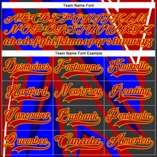 Загрузить изображение в средство просмотра галереи, Custom Blue Red Navy Yellow-White 3D Pattern Cyber Mecha E-sport Hockey Jersey