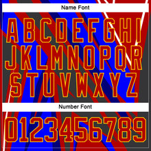 Загрузить изображение в средство просмотра галереи, Custom Blue Red Navy Yellow-White 3D Pattern Cyber Mecha E-sport Hockey Jersey