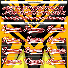 Load image into Gallery viewer, Custom Gold White Black-Red 3D Pattern Cyber Mecha E-sport Hockey Jersey