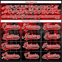 Charger l'image dans la galerie, Custom Black Red Steel Gray-White 3D Pattern Dripping Splatter Hockey Lace Neck Jersey