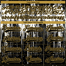 Charger l'image dans la galerie, Custom Black Old Gold Steel Gray-White 3D Pattern Dripping Splatter Hockey Lace Neck Jersey