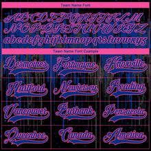 Load image into Gallery viewer, Custom Black Royal Pink Steel Gray-White 3D Pattern Dripping Splatter Hockey Lace Neck Jersey