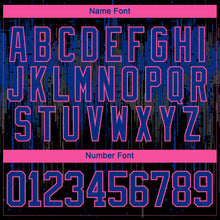 Load image into Gallery viewer, Custom Black Royal Pink Steel Gray-White 3D Pattern Dripping Splatter Hockey Lace Neck Jersey