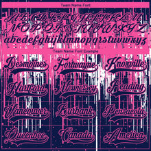 Load image into Gallery viewer, Custom Navy Pink-White 3D Pattern Dripping Splatter Hockey Lace Neck Jersey