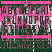 Charger l'image dans la galerie, Custom Green Pink-White 3D Pattern Dripping Splatter Hockey Lace Neck Jersey