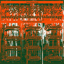 Charger l'image dans la galerie, Custom Green Orange-White 3D Pattern Dripping Splatter Hockey Lace Neck Jersey