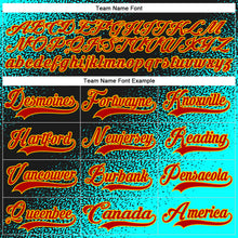 Load image into Gallery viewer, Custom Black Red Blue-Gold 3D Pattern Abstract Gradient Halftone Hockey Lace Neck Jersey