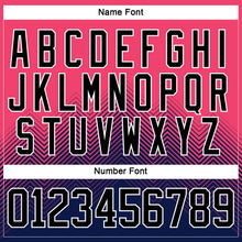 Load image into Gallery viewer, Custom Neon Pink Black Blue-White 3D Pattern Abstract Gradient Halftone Hockey Lace Neck Jersey