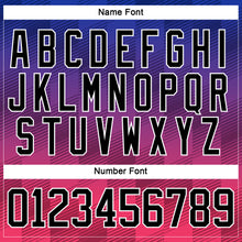 Load image into Gallery viewer, Custom Navy Black Red-White 3D Pattern Abstract Gradient Halftone Hockey Lace Neck Jersey