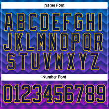 Загрузить изображение в средство просмотра галереи, Custom Blue Navy Purple-Gold 3D Pattern Abstract Gradient Halftone Hockey Lace Neck Jersey