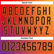 Загрузить изображение в средство просмотра галереи, Custom Orange Brown Red Navy-Gold 3D Pattern Abstract Gradient Halftone Hockey Lace Neck Jersey