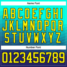 Load image into Gallery viewer, Custom Green Light Yellow Blue Black-Gold 3D Pattern Abstract Gradient Halftone Hockey Lace Neck Jersey