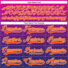 Load image into Gallery viewer, Custom Hot Pink Orange Purple Yellow-Cream 3D Pattern Abstract Gradient Halftone Hockey Lace Neck Jersey