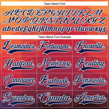 Load image into Gallery viewer, Custom Orange Navy Crimson-White 3D Pattern Abstract Gradient Halftone Hockey Lace Neck Jersey